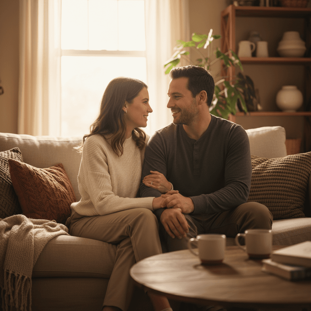Couple having a meaningful conversation