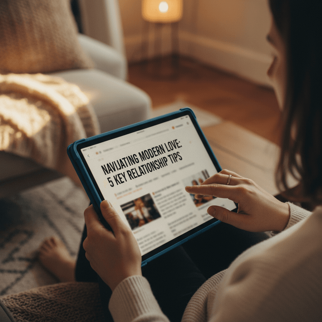 Person reading relationship resources